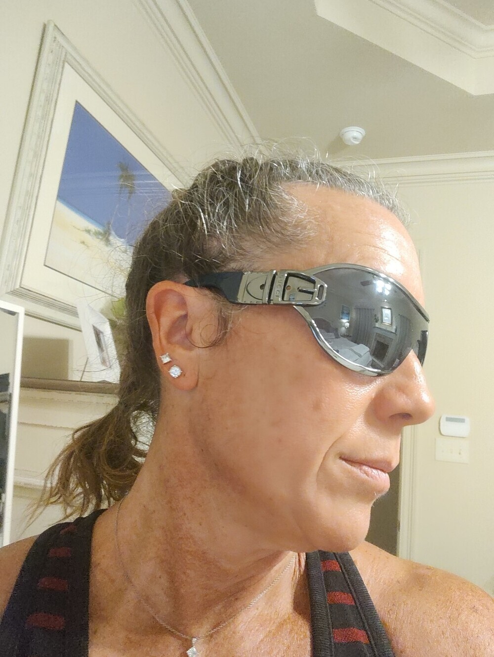 Gucci Vintage Silver-Tinted Shield Sunglasses - Picture 8 of 8